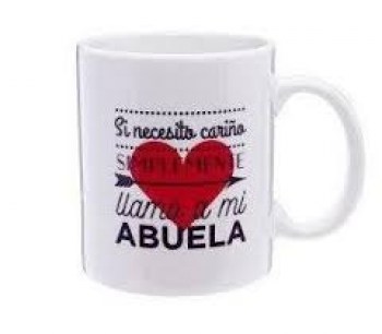 taza con mensaje